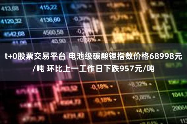t+0股票交易平台 电池级碳酸锂指数价格68998元/吨 环比上一工作日下跌957元/吨