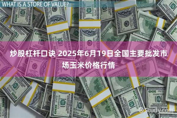 炒股杠杆口诀 2025年6月19日全国主要批发市场玉米价格行情