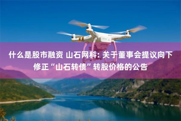 什么是股市融资 山石网科: 关于董事会提议向下修正“山石转债”转股价格的公告