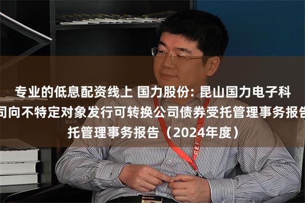 专业的低息配资线上 国力股份: 昆山国力电子科技股份有限公司向不特定对象发行可转换公司债券受托管理事务报告(2024年度)