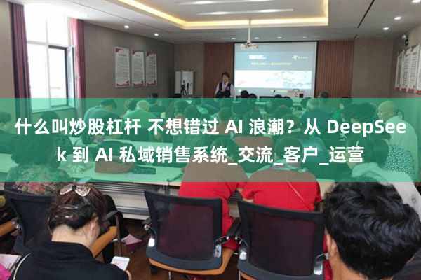 什么叫炒股杠杆 不想错过 AI 浪潮？从 DeepSeek 到 AI 私域销售系统_交流_客户_运营